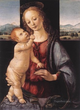 Virgen y el Niño con una granada Leonardo da Vinci Pinturas al óleo